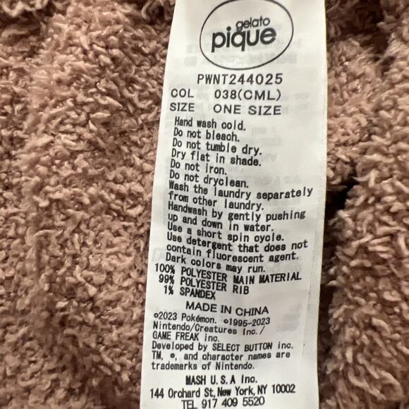 Gelato Pique Pokémon Sleep Shorts Womens One Size Brown Fuzzy Lounge Casual - Picture 4 of 10